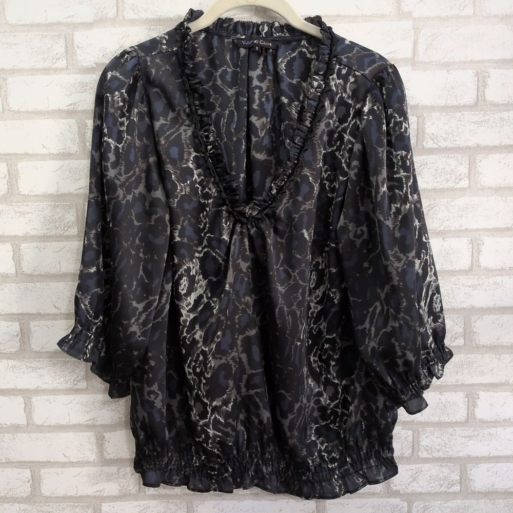 Violet & Claire NYC Leopard Print Blouse Size Small